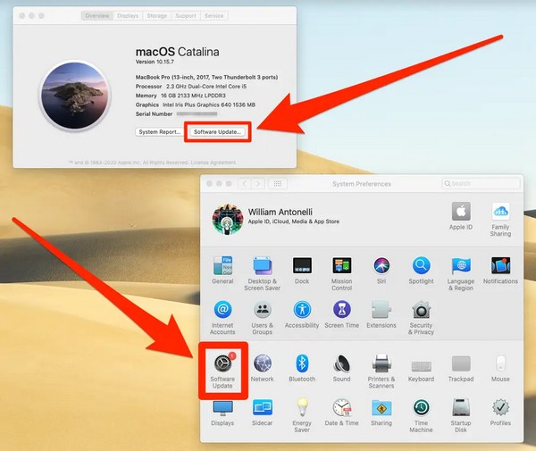 cập nhật hệ điều hành macOS của Macbook