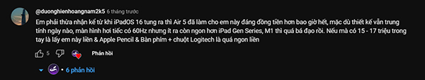 Cảm nhận thực tế của khách hàng với iPad Air 5