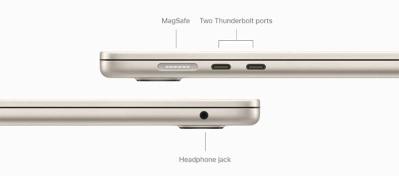 MacBook Air 15 inch  8GB 256GB được trang bị sạc MagSafe 3 