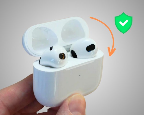  đặt AirPods vào lại hộp sạc