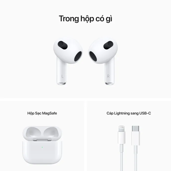 Giới thiệu các thành phần Apple Airpods 3