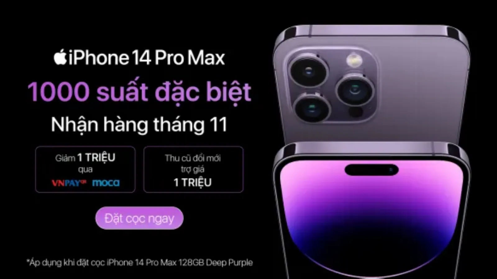 Hình ảnh cho danh mục iPhone 14 Pro Max Deep Purple 128Gb - chiếc iPhone cháy hàng nhất từ trước đến nay