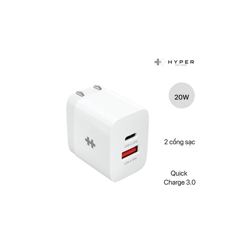 Ảnh của Sạc 2 cổng HyperJuice 20W Charger Small Size (HJ205)