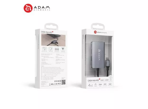 Ảnh của  Cổng chuyển ADAM casa I4 4 in 1 Grey