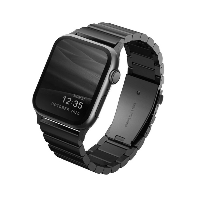 Ảnh của Dây đeo Apple Watch UNIQ-Strova Steel Link Midnight 42/44/45mm