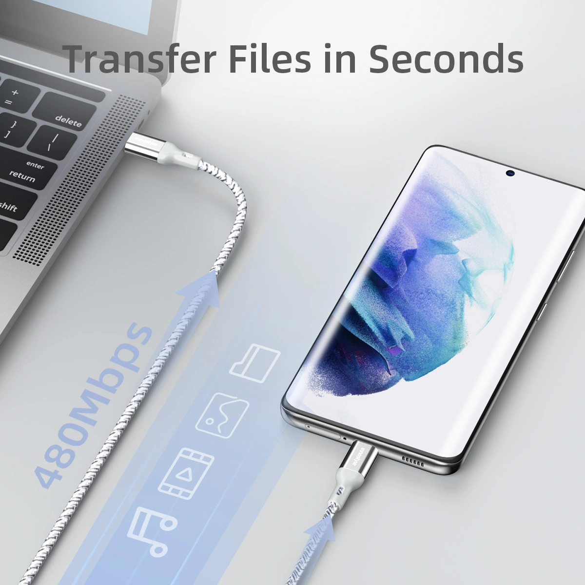 Ảnh của Cáp Innostyle PowerFlex USB-C to USB-C 1.5M 60W Silver (ICC150ALSLV)