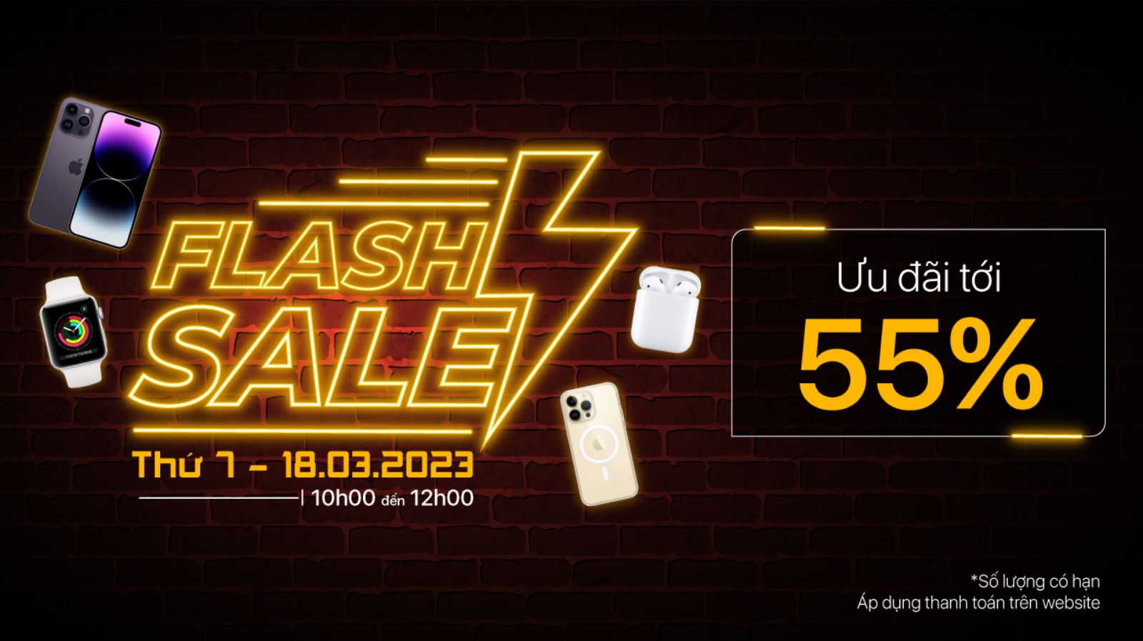 Hình ảnh cho danh mục Flash Sale tới - Thay mới iPhone: Giao hàng thần tốc cùng ưu đãi Apple tới 55%