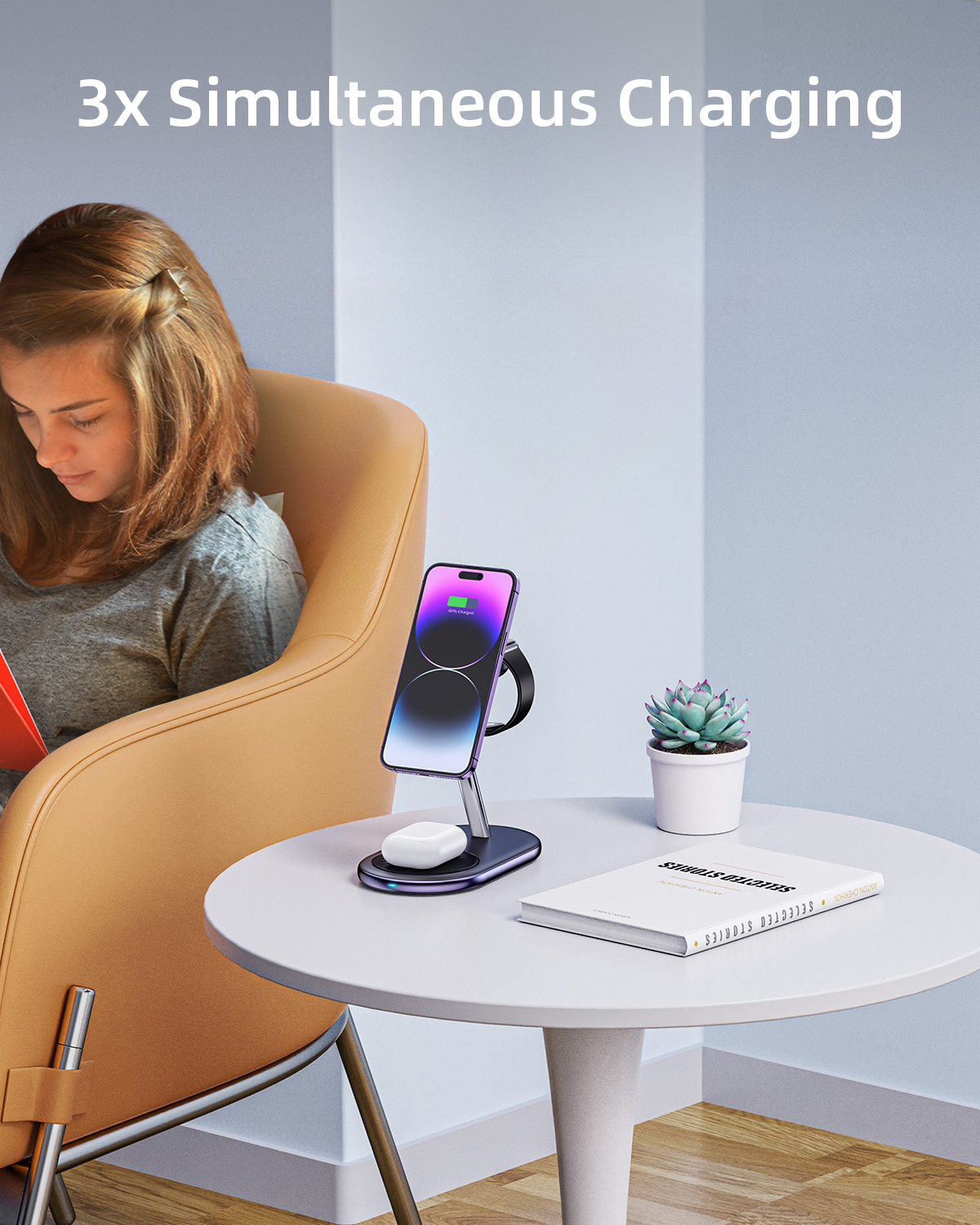 Ảnh của ĐẾ SẠC INNOSTYLE MAGSTATION 3-IN-1 FOR IPHONE , APPLE WATCH , AIRPODS