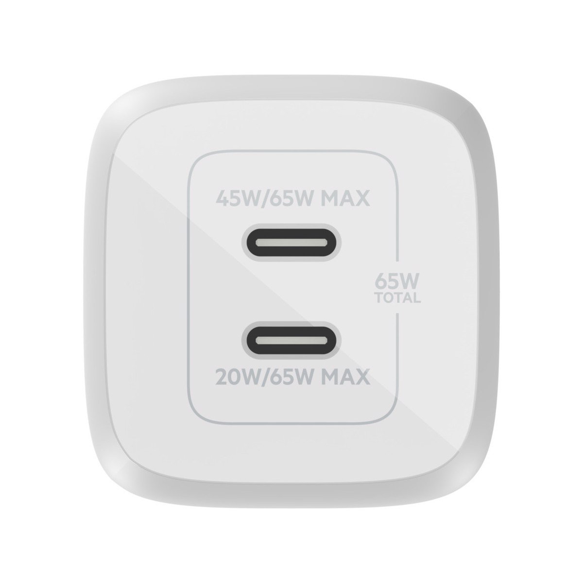 Ảnh của Củ sạc Belkin 65W, 2 cổng USB-C, PD 3.0 PPS GaN, Trắng