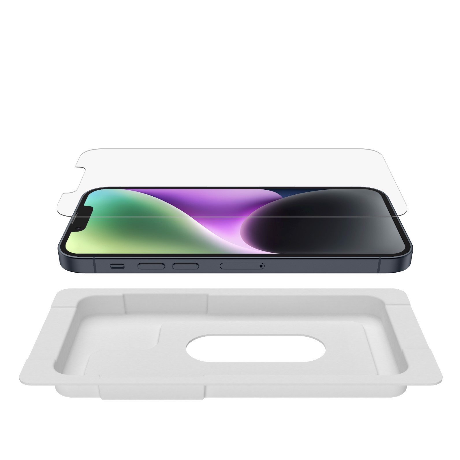 Ảnh của Miếng dán cường lực Belkin iPhone 14 Pro Max, có khung dán, kháng khuẩn