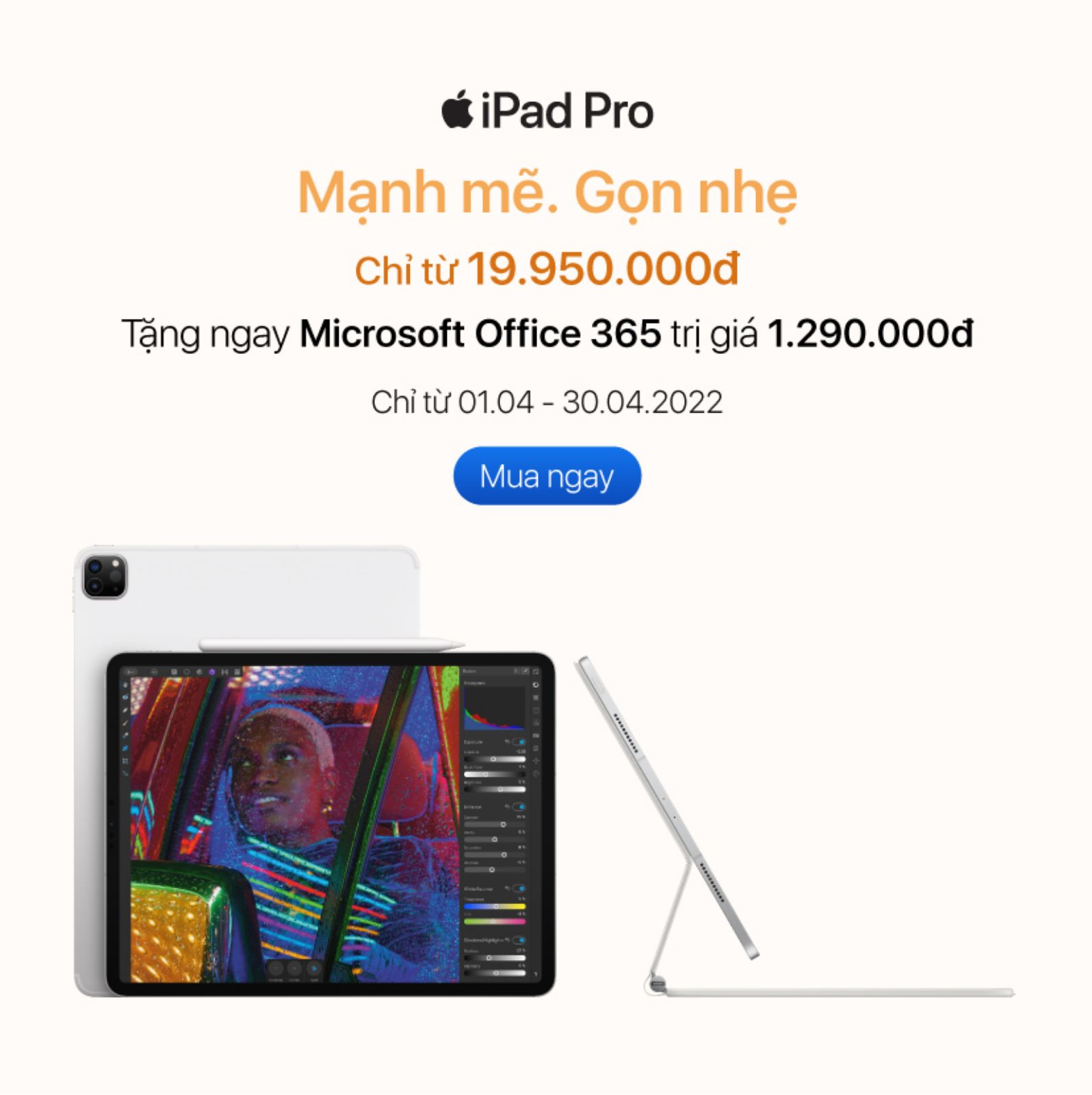 Hình ảnh cho danh mục Sở hữu ngay Microsoft Office 365 chỉ với 0 ĐỒNG khi mua iPad Pro M1 tại ShopDunk