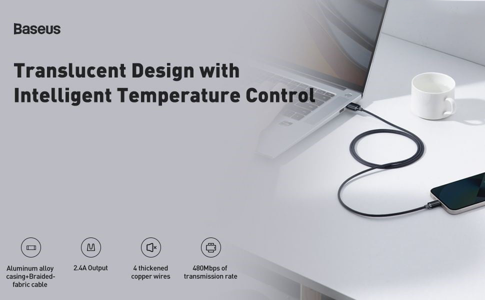 Ảnh của Cáp BASEUS Crystal Shine Series Type-C to Lightning 20W