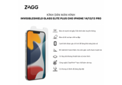 Ảnh của Kính dán màn hình ZAGG Invisible Shield Glass Elite Plus cho iPhone 14/13/13 Pro