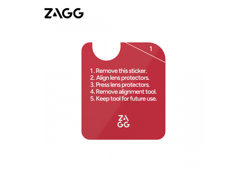 Ảnh của Bộ kính dán lens Camera ZAGG Premium dành cho iPhone 16 và iPhone 16 Plus - Black