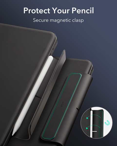 Ảnh của Bao da kèm bàn phím Rebound Magnetic 360 dành cho iPad Air 13 2024 màu đen ESR (Air M2)