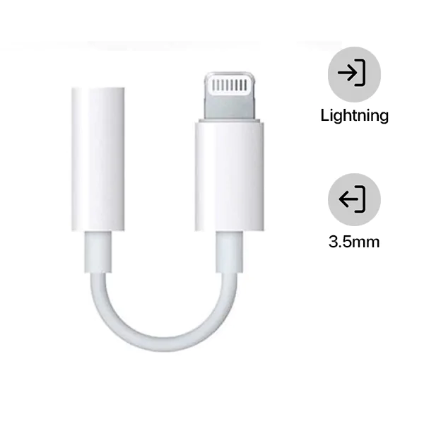 Ảnh của Phụ kiện Apple Lighting to 35mm Headphone jack apdapter MMX62ZA/A-Chính hãng Apple