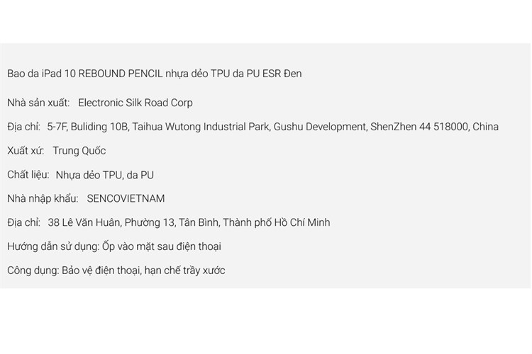 Ảnh của Bao da Rebound Pencil cho iPad Gen 10 ESR