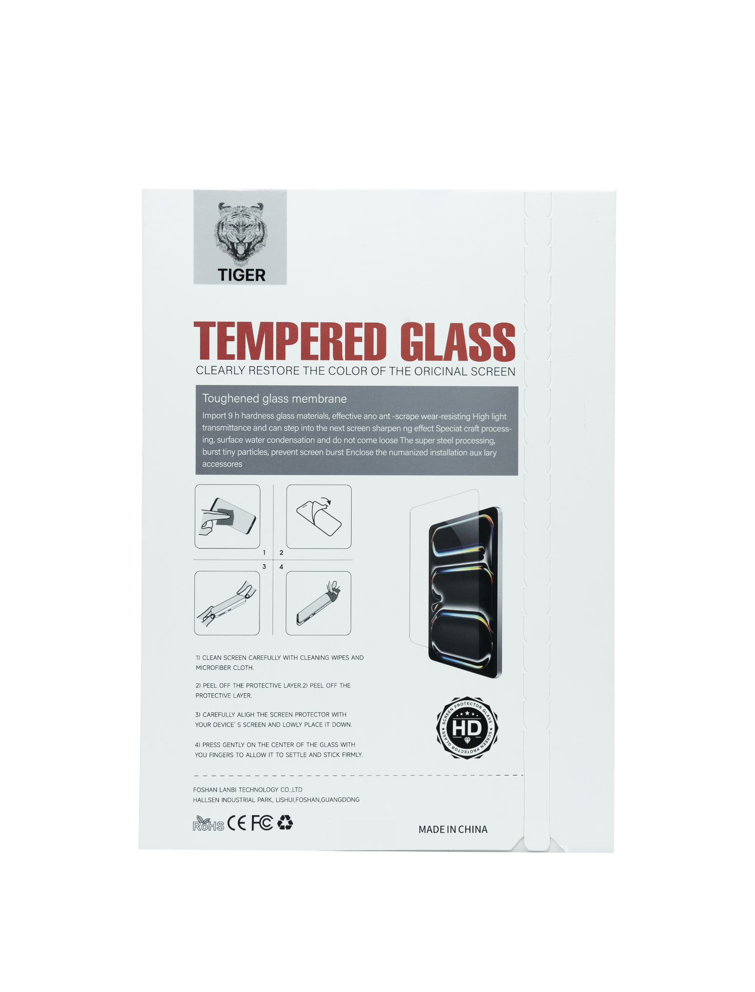 Ảnh của Miếng dán cường lực Tiger Tempered Glass Screen Protectors for iPad Air 13 inch 2024 (TGA6-13)