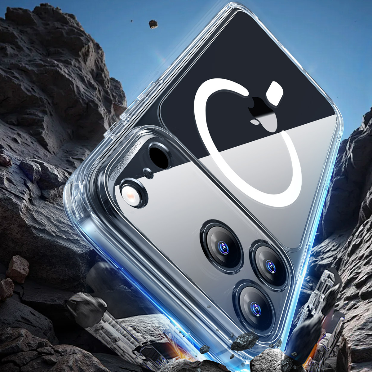 Ảnh của Ốp lưng Classic Hybrid Case HaloLock cho iPhone 17 Pro 1A862 trong suốt ESR