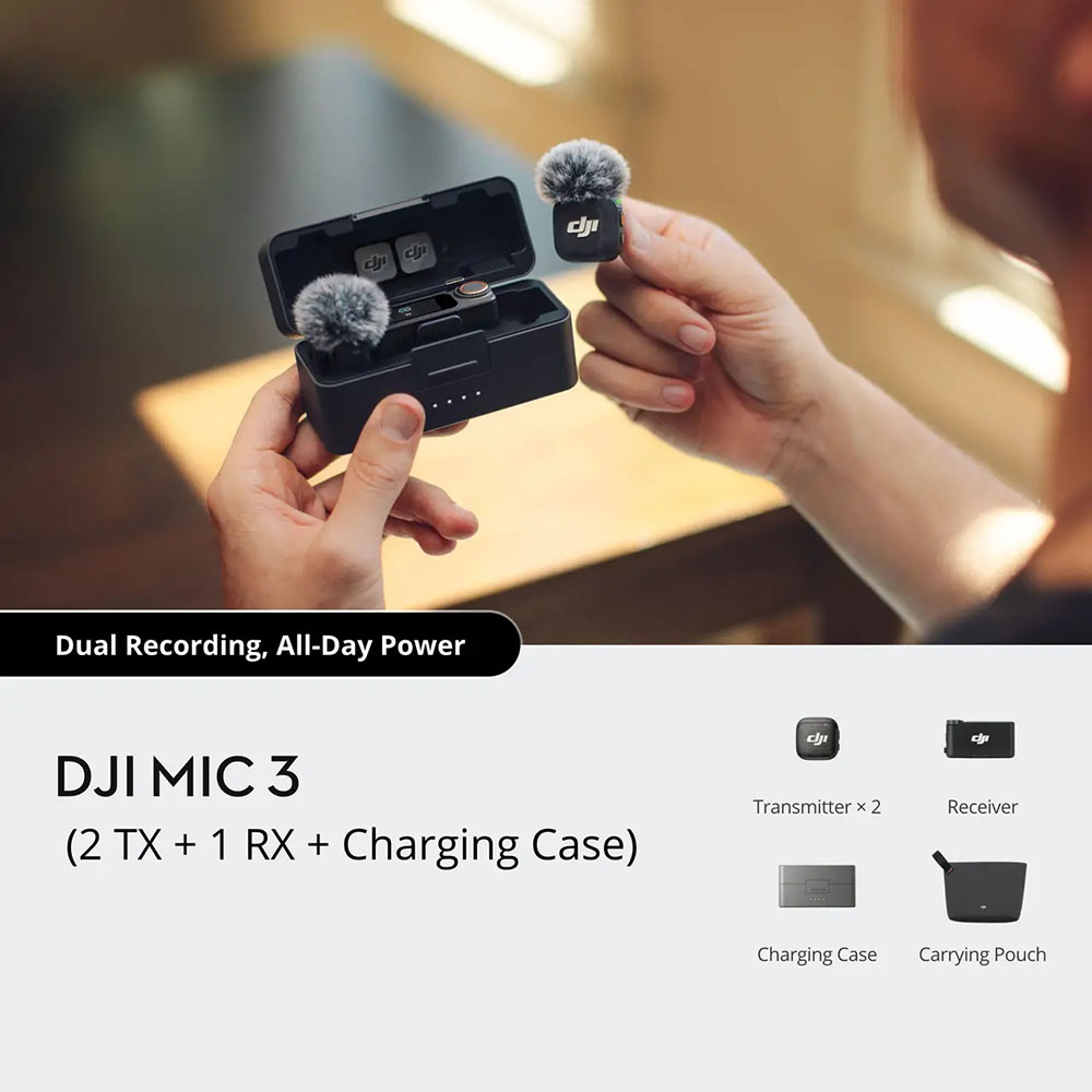 Ảnh của Microphone DJI Mic 3 (2TX + 1 RX + Hộp sạc)
