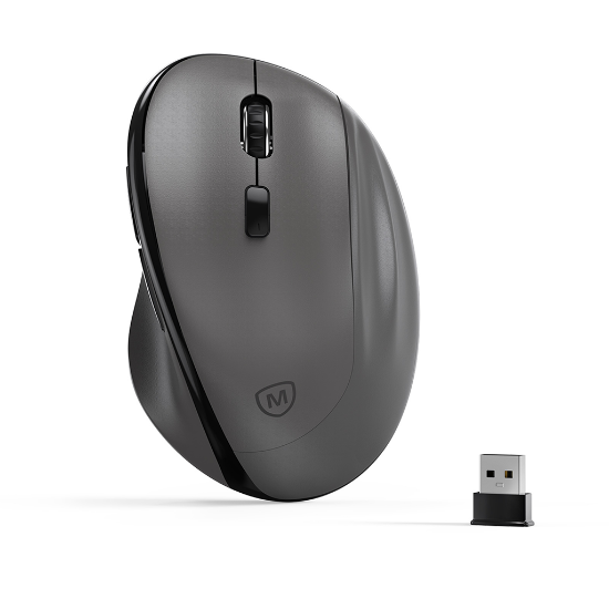 Ảnh của Chuột không dây công thái học MicroPack MP-V01W RF2.4G Wireless Ergonomic Mouse-Grey