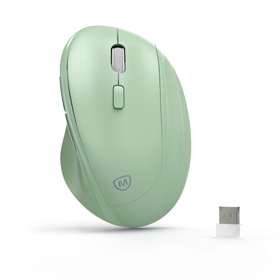 Ảnh của Chuột không dây công thái học MicroPack MP-V01W RF2.4G Wireless Ergonomic Mouse-Green