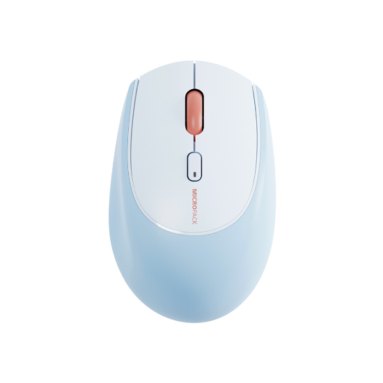 Ảnh của Chuột MicroPack Lifestyle 2.4G Bluetooth Dual Mode Soft Silicone Wireless Mouse MS-201W - Blue