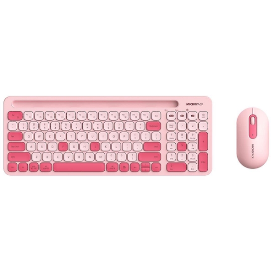 Ảnh của Bộ bàn phím chuột MicroPack Lifestyle 2.4G+Bluetooth Wireless Keyboard and Mouse Combo KM-238W - Plum