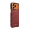 Ảnh của Ốp lưng iPhone 17 Pro - PITAKA Ultra-Slim (with PitaTap) - Monogram-Gold/Red - KI1702PTK