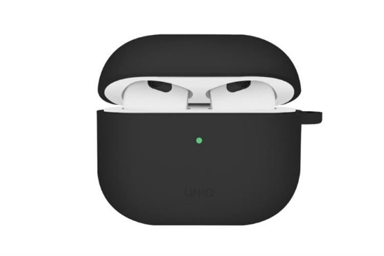 Ảnh của Vỏ bảo vệ UNIQ NEXO ACTIVE HYBRID SILICONE AIRPODS 4TH GEN (2024) CASE WITH SPORTS EAR HOOKS - BLACK (BLACK)