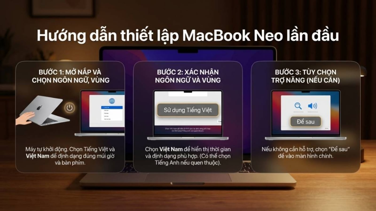 Hình ảnh cho danh mục Hướng dẫn thiết lập MacBook Neo từ A đến Z cho người mới