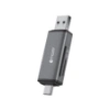 Ảnh của Đầu đọc thẻ nhớ Mazer/M-OTG2CARD-Duo/USB3.0 High Speed Dual (USB-C+USB-A) Card Reader to SD/TF(Micro SD) - Xám