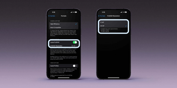 Tùy chọn độ phân giải dễ dàng trên Apple ProRAW