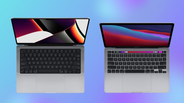 so sánh bàn phím macbook pro 13 m2 vs pro 14 m1 max