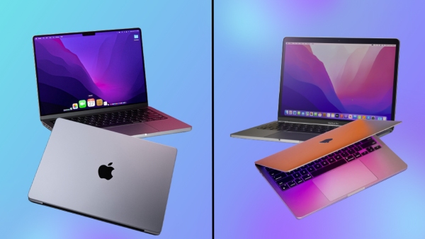 so sánh thiết kế macbook pro 13 m2 vs pro 14 m1 max