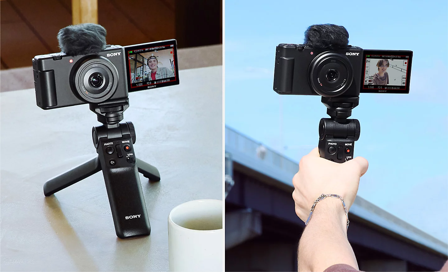 Sony ZV-1F có góc rộng, thu được cả không gian xung quanh mà không cần tripod