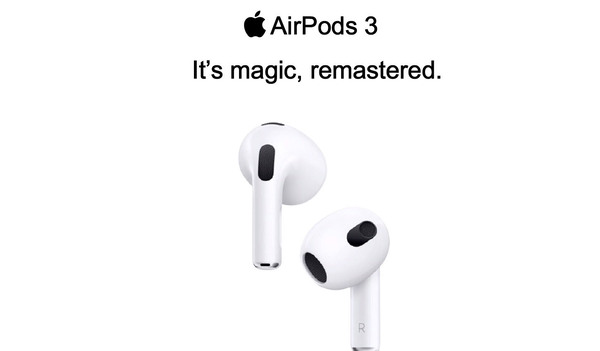 cảm ứng lực đặt ở phần thân tai nghe của AirPods 3