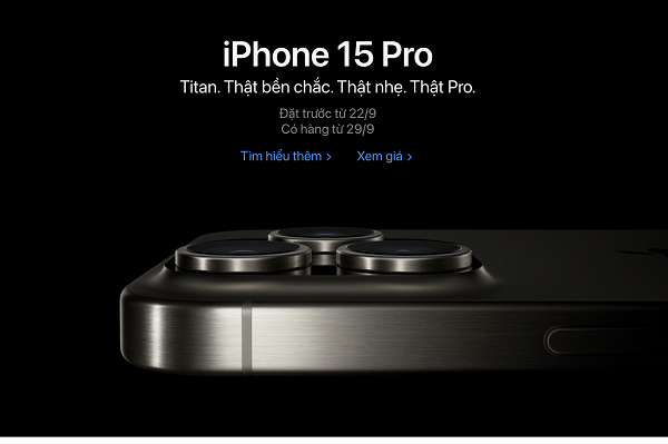 Apple store về Việt Nam và cung cấp iPhone 15 VN/A tại thị trường Việt Nam sớm hơn mọi năm
