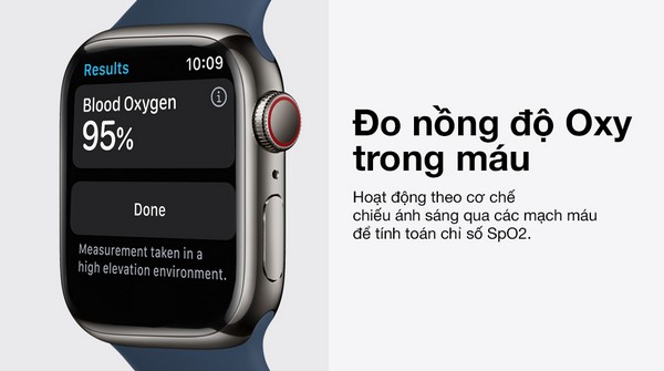 Tính năng đo nồng độ oxy trên Apple Watch Series 8 GPS Cellular