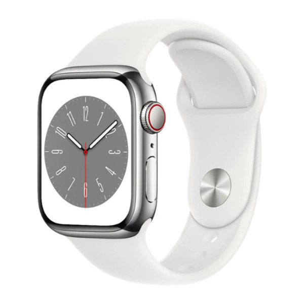 Apple Watch Series 8 Thép GPS + Cellular 41mm Silver dây cao su