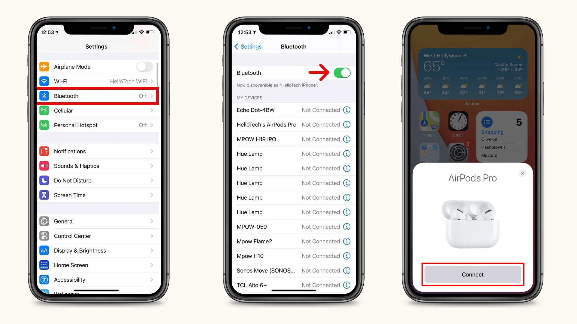 Các bước kết nối AirPods với iPhone hoặc iPad nhanh gọn