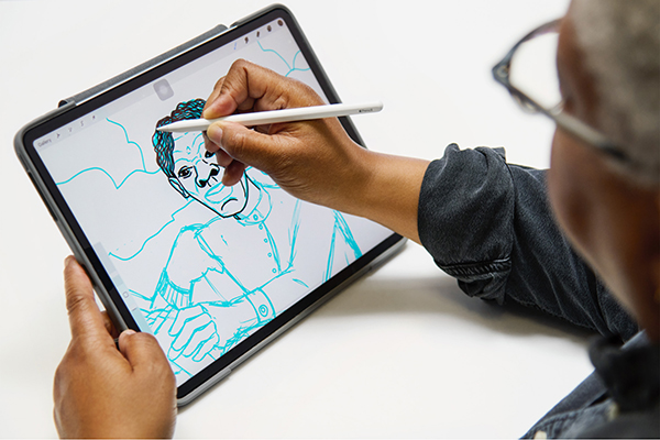 Sử dụng Apple Pencil để vẽ tranh trên iPad Pro