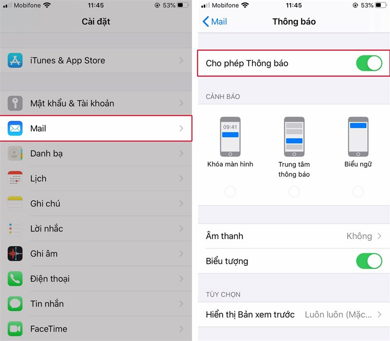 cách tắt mở thông báo trên iPhone tiết kiệm pin