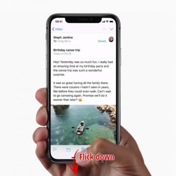 Hướng dẫn bật chế độ Reachability trên iPhone X để dùng một tay hình 2