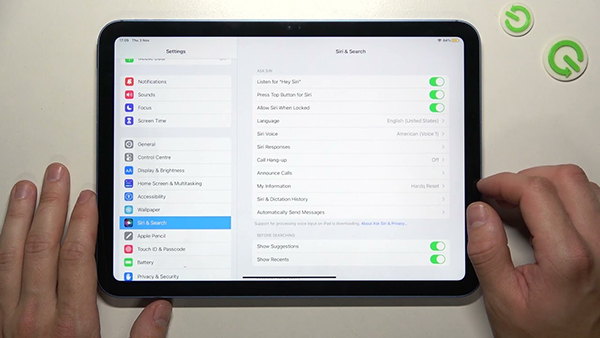 Chụp màn hình iPad Gen 10 nhờ trợ lý ảo Siri