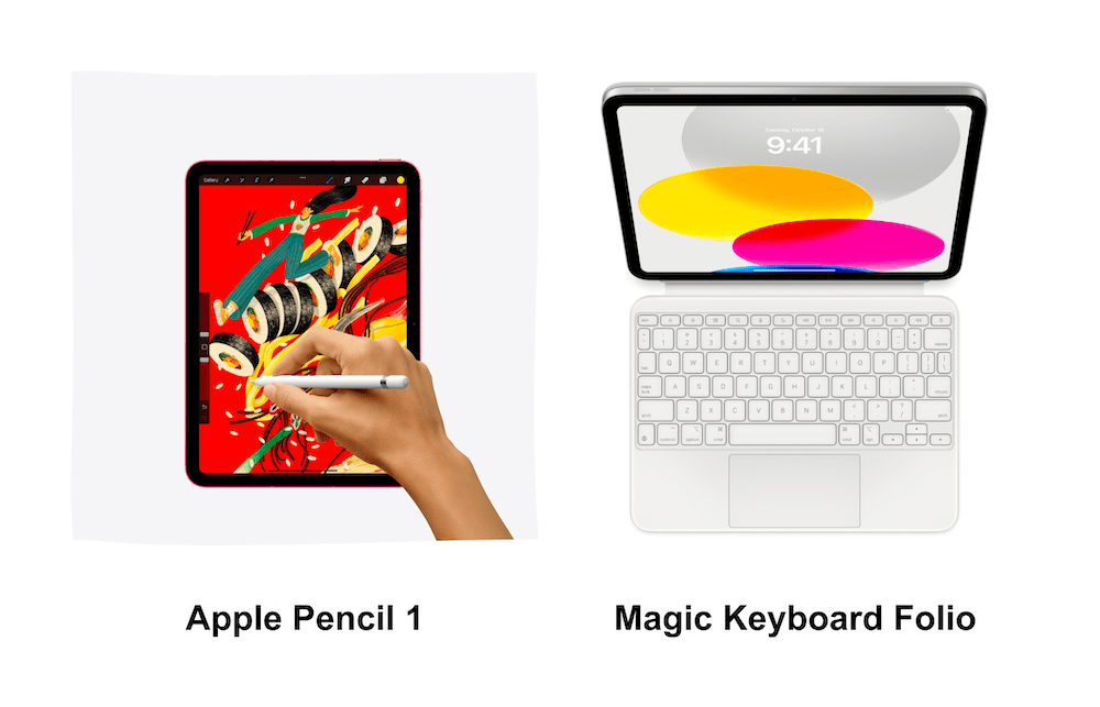 Tận hưởng kho ứng dụng rộng lớn, bút pencil 1 và bàn phím trên iPad Gen 10.