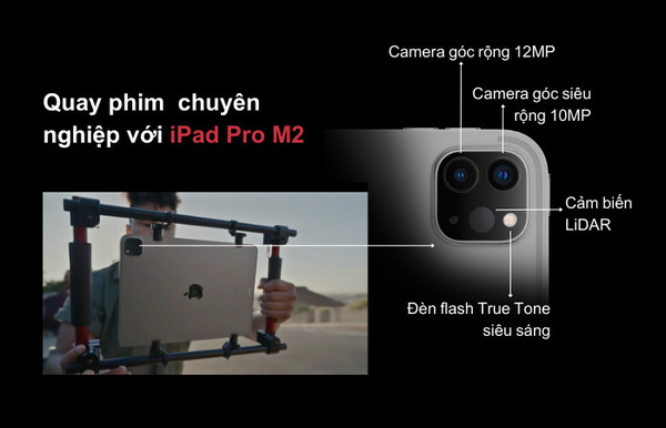Còn gì tuyệt vời hơn việc ghi hình, chỉnh sửa và sản xuất nội dung số ngay trên 1 thiết bị với iPad Pro M2.