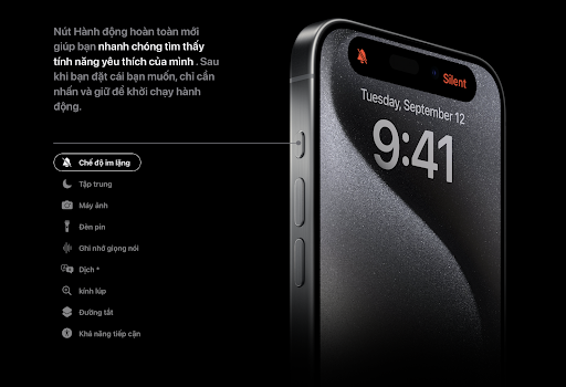Nút hành động được bổ sung trên iPhone 15 Pro và Pro Max với nhiều tính năng mới
