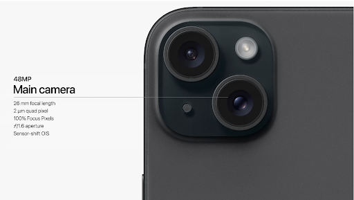Camera iPhone 15 có những nâng cấp cải tiến mới