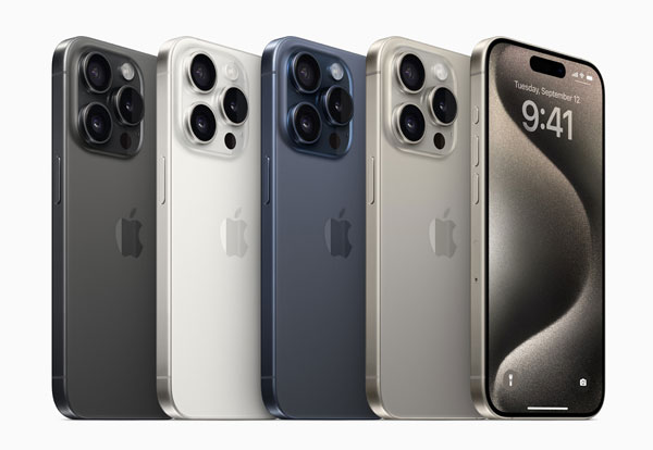 Bộ 4 gam màu lấy cảm hứng từ chất liệu Titan đã làm tăng độ sang trọng và đẳng cấp cho iPhone 15 Pro trên tay người dùng